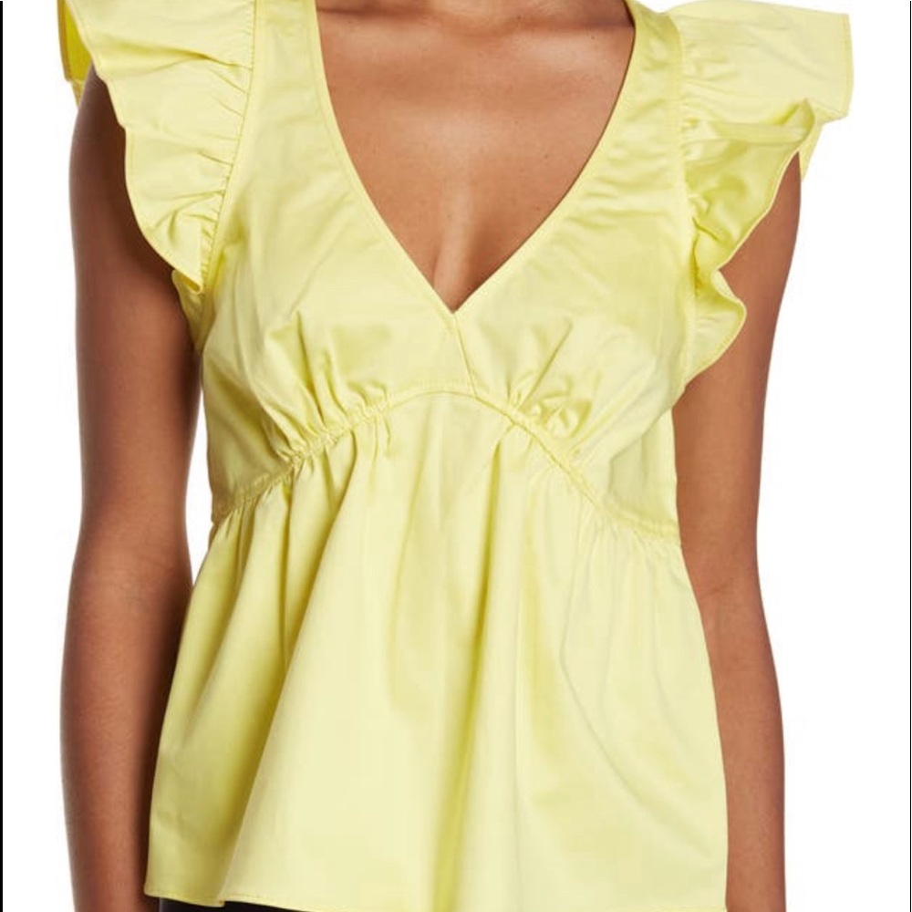 Women’s size large yellow peplum top from Nordstrom